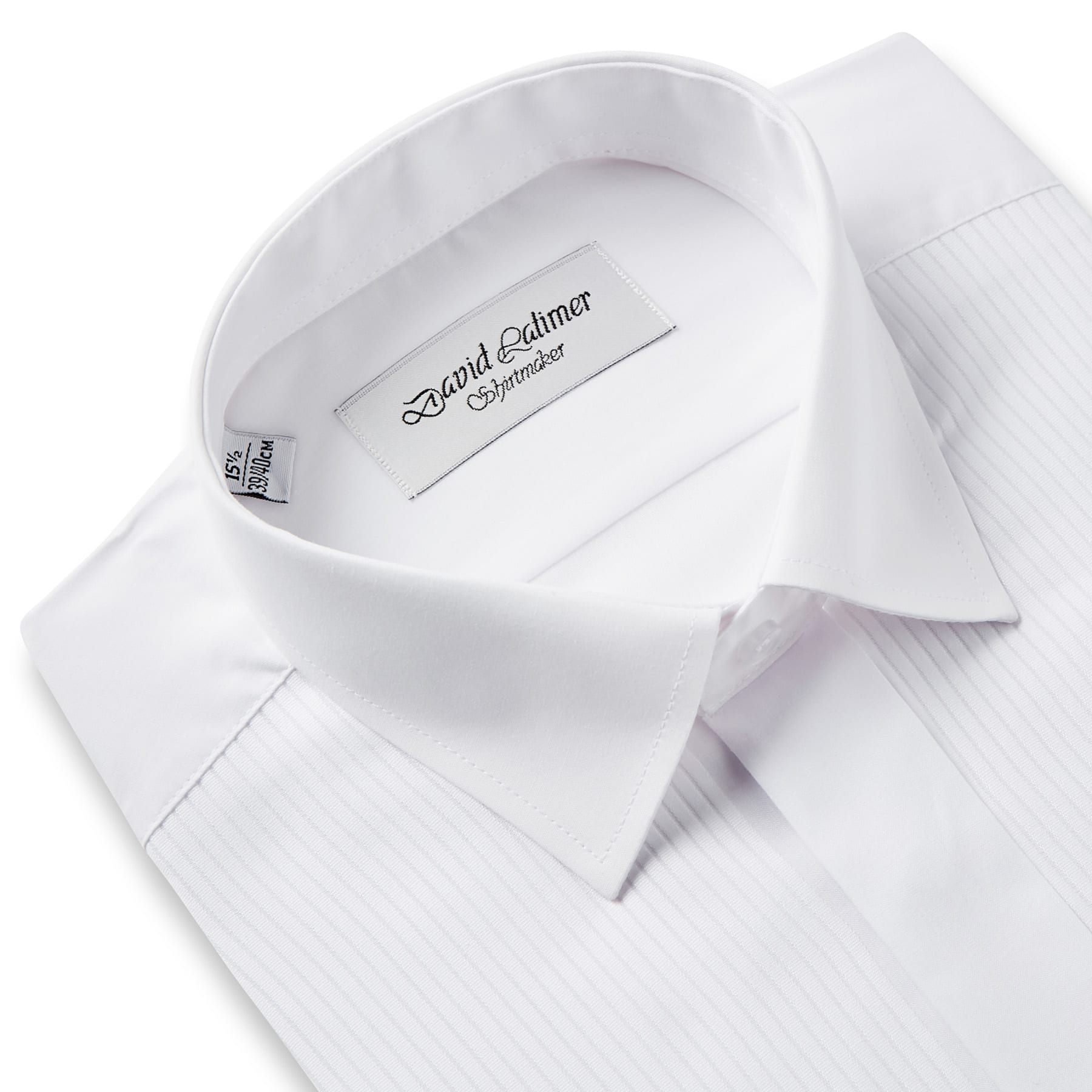 Pleated Front Dress Shirt with Standard Collar