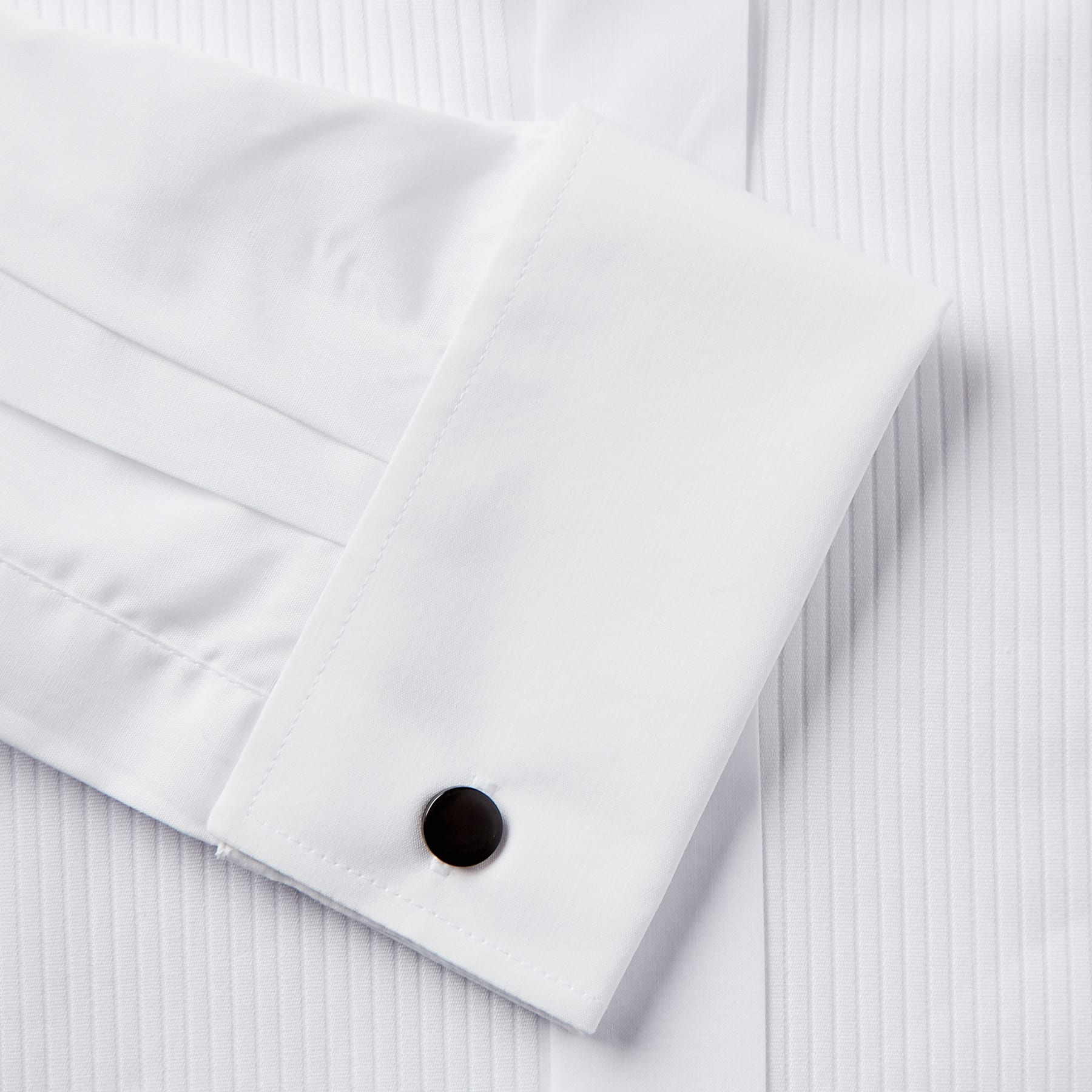Pleated Front Dress Shirt with Standard Collar