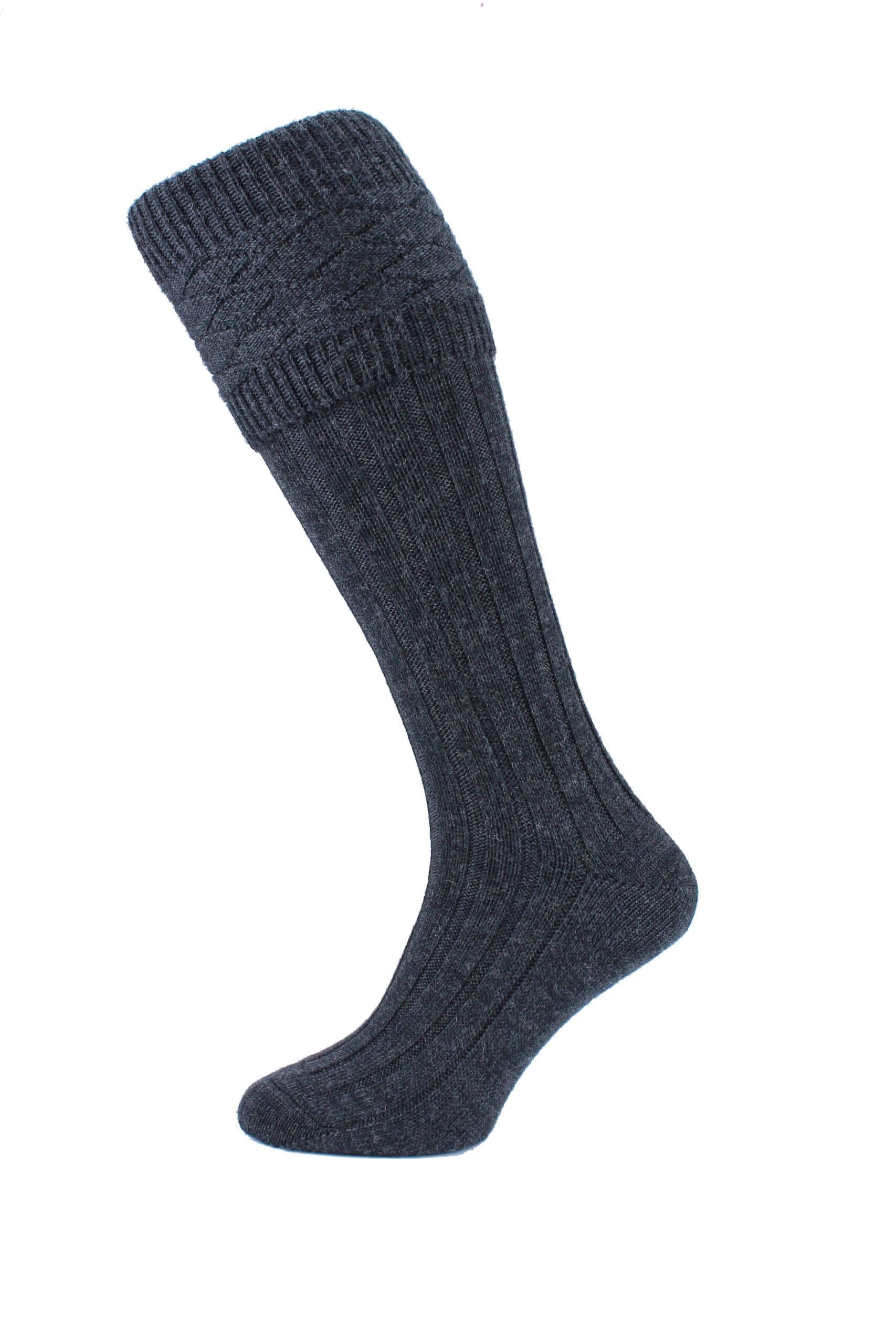 Premium Charcoal Kilt Socks - House of Henderson