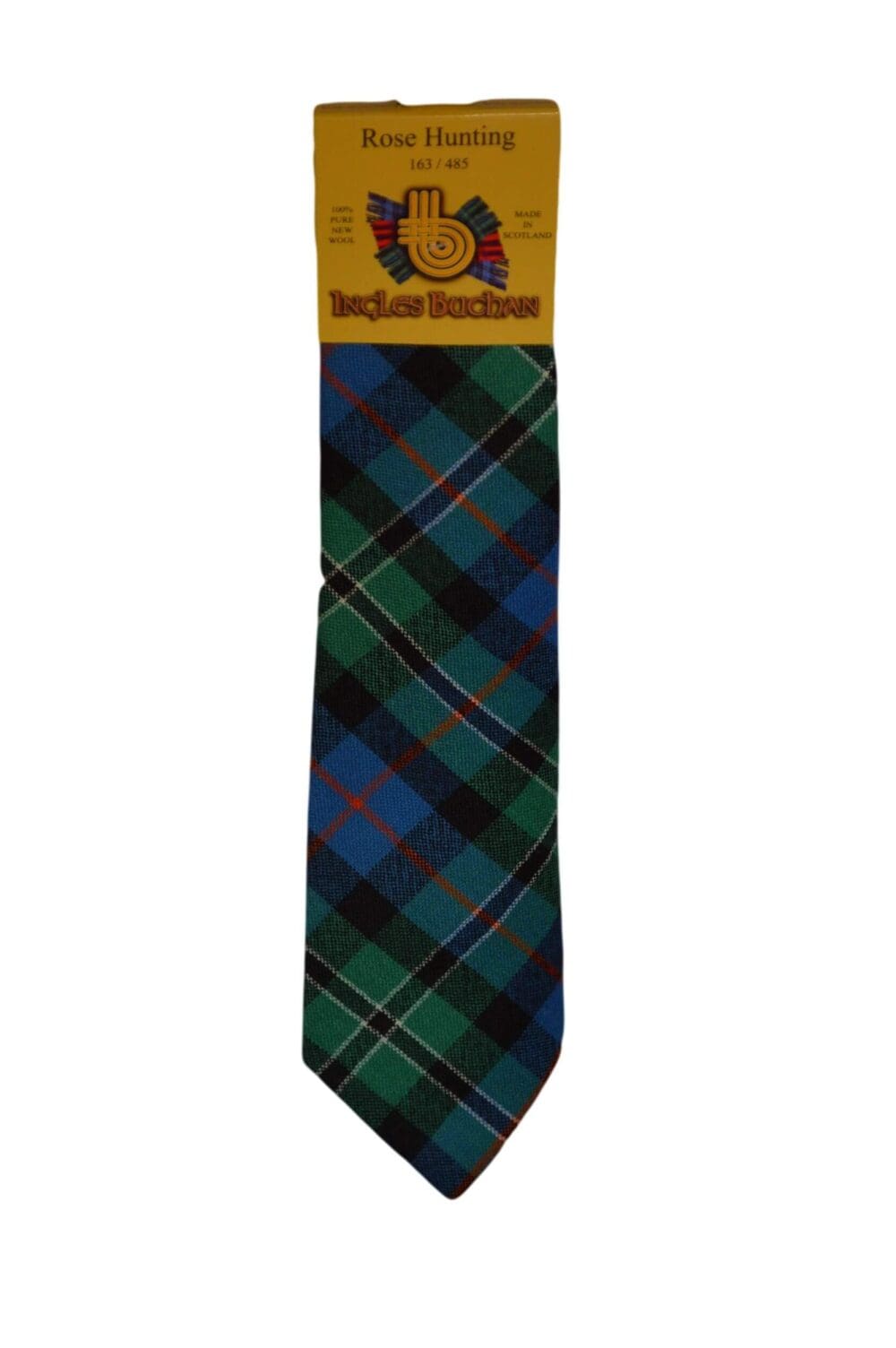 Men's Wool Tartan Tie - Rose Hunting Ancient - Green