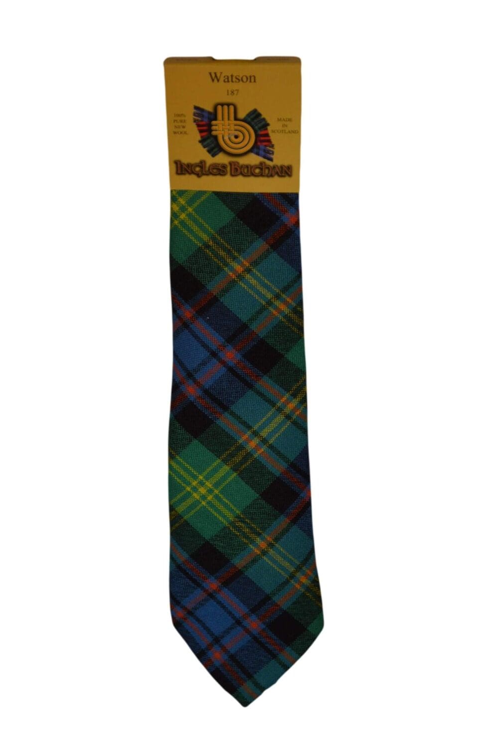 Men's Wool Tartan Tie - Watson Ancient - Green