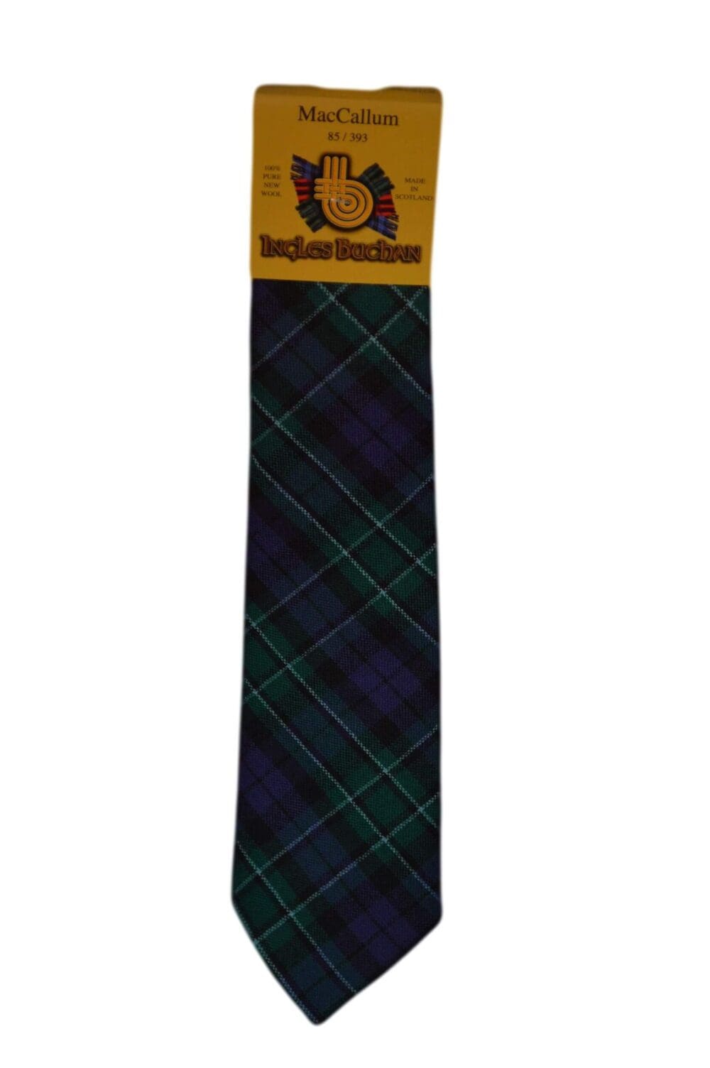 Men's Wool Tartan Tie - MacCallum Modern - Navy, Green