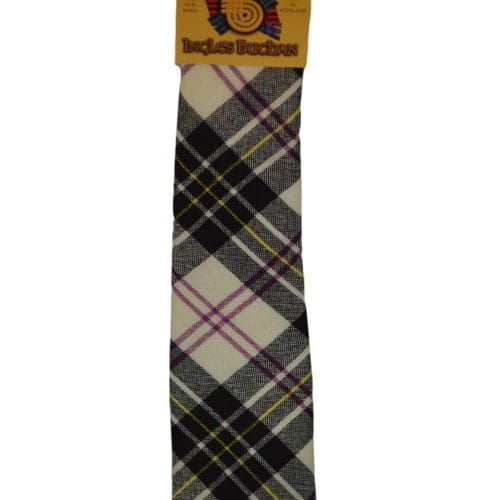 Men's Wool Tartan Tie - MacPherson Dress Modern - White, Black