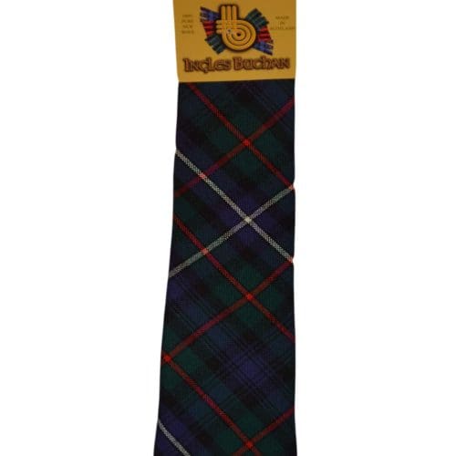 Men's Wool Tartan Tie - Robertson Hunting Modern - Navy