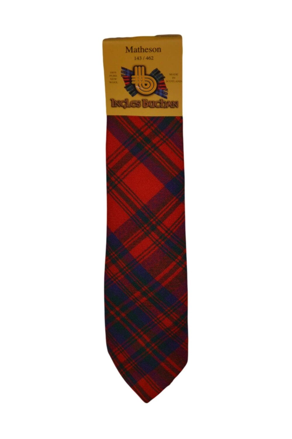 Men's Wool Tartan Tie - Matheson Modern - Red