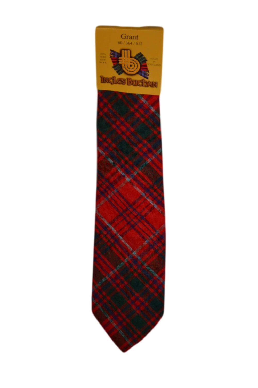 Men's Wool Tartan Tie - Grant Modern - Red