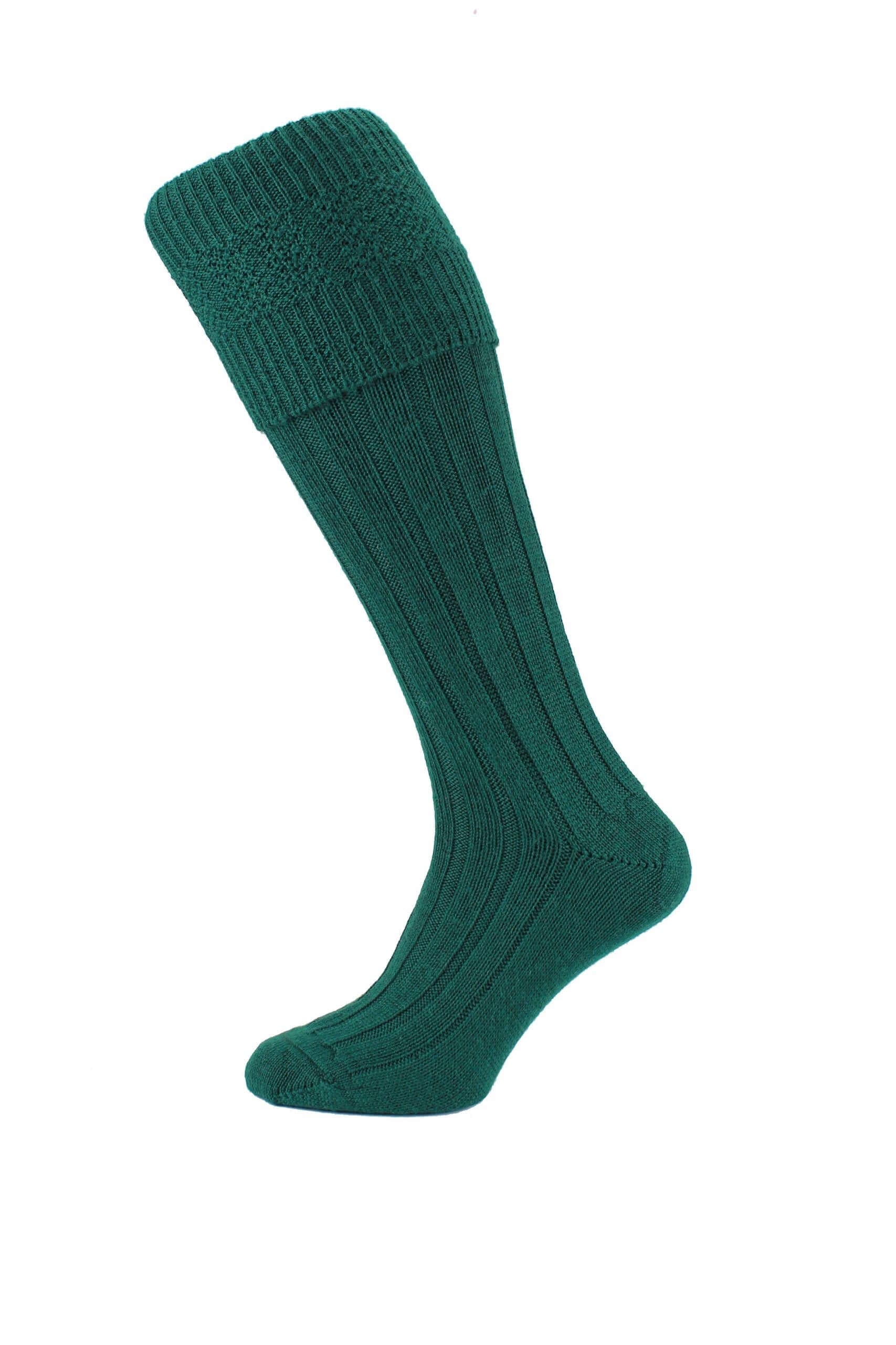 Premium Bottle Green Kilt Socks - House of Henderson