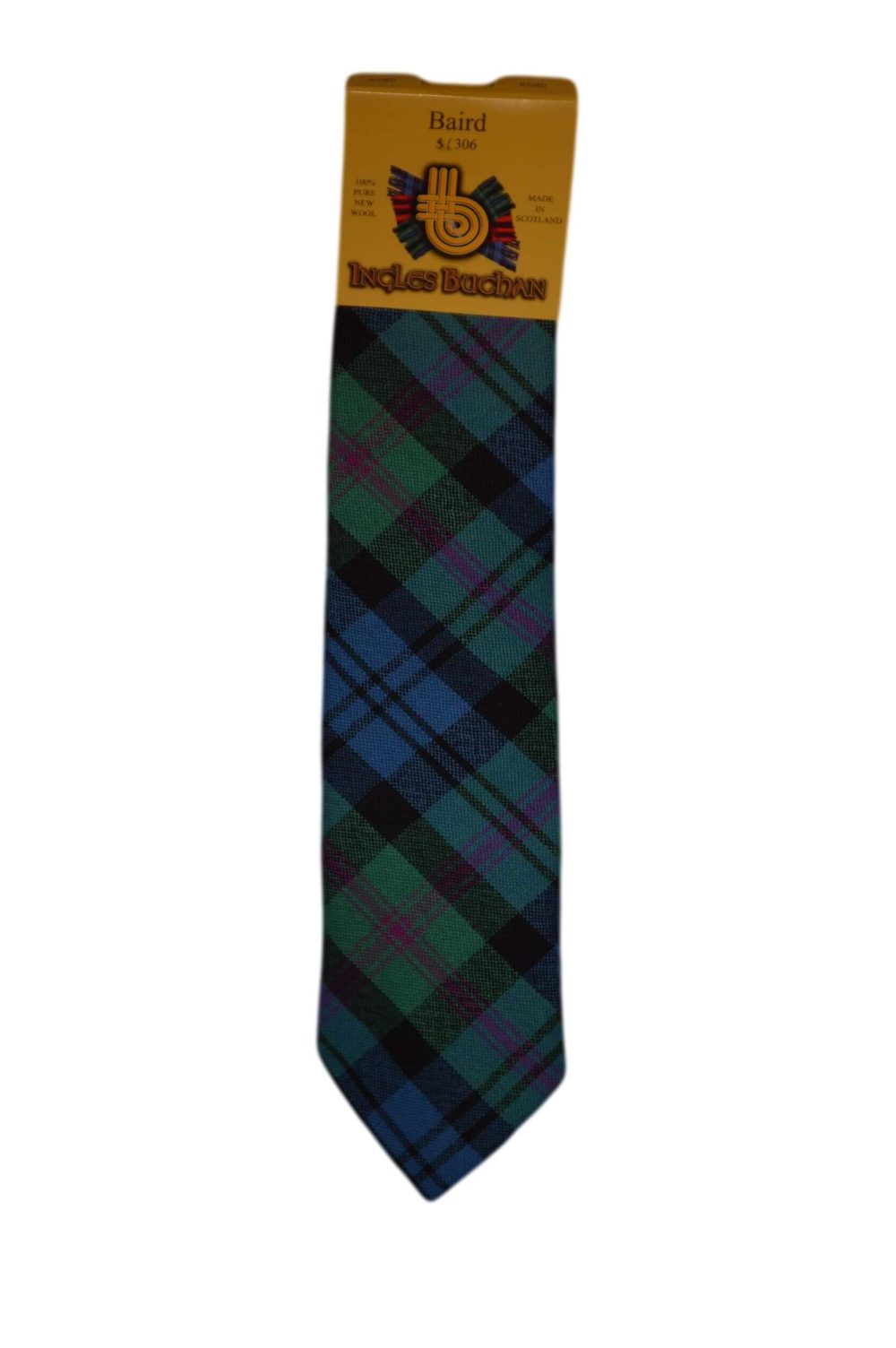 Men's Wool Tartan Tie - Baird Ancient - Green, Blue, Purple - House of ...