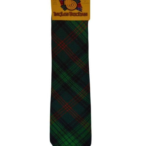 Men's Wool Tartan Tie - Ross Hunting Modern - Green