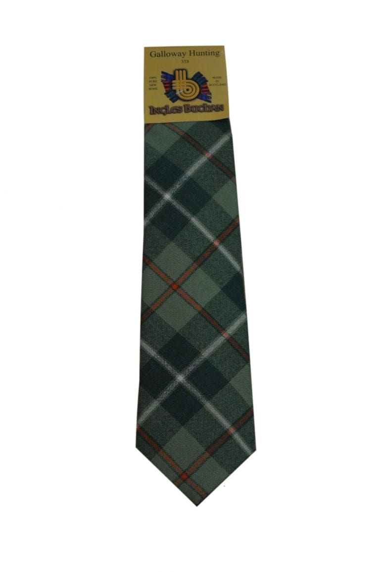 Men's Wool Tartan Tie - Galloway Hunting Modern