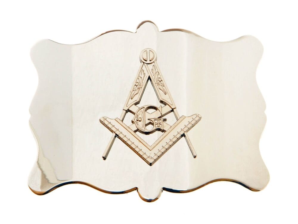 Kilt Buckle - Plain Masonic Chrome