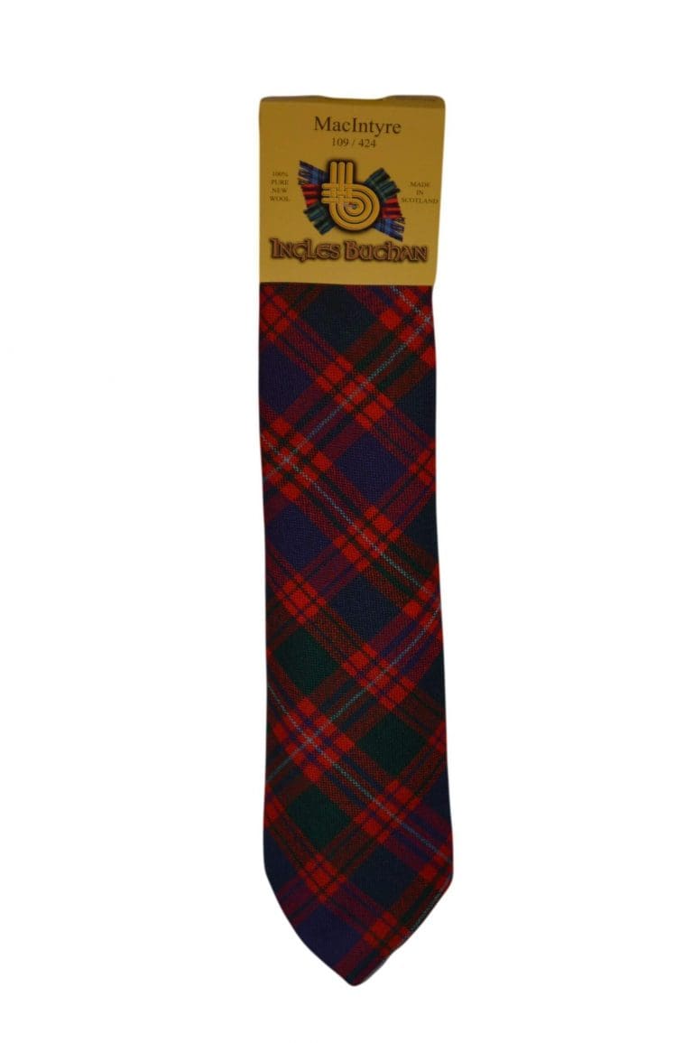 Men's Wool Tartan Tie - MacIntyre Modern - Red