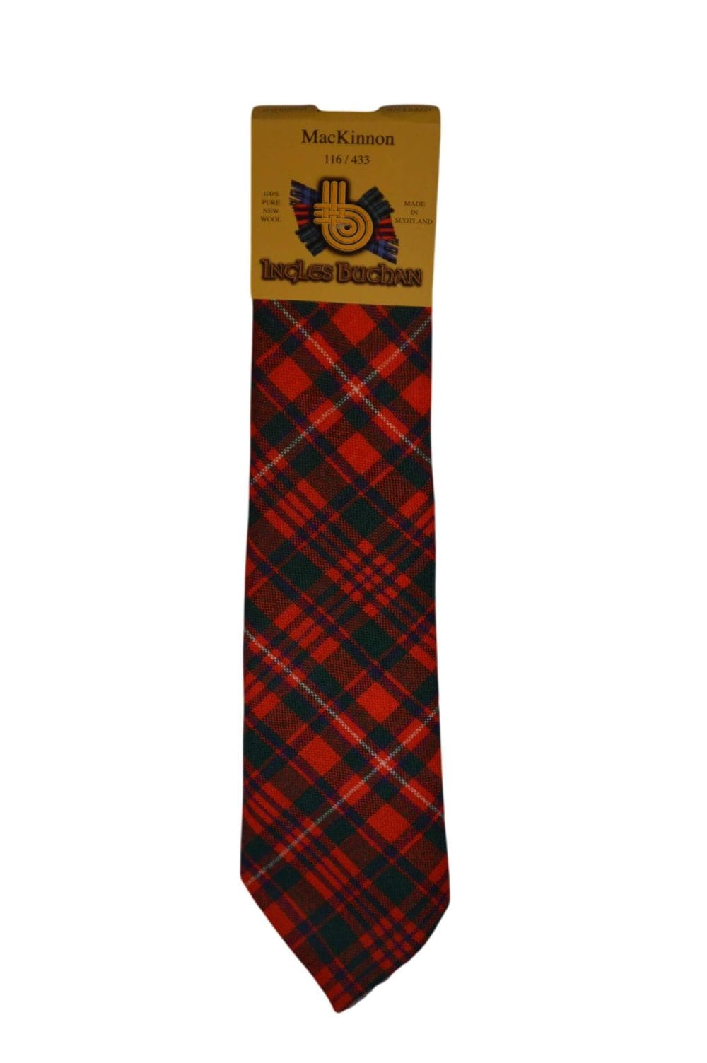 Men's Wool Tartan Tie - MacKinnon Modern - Red