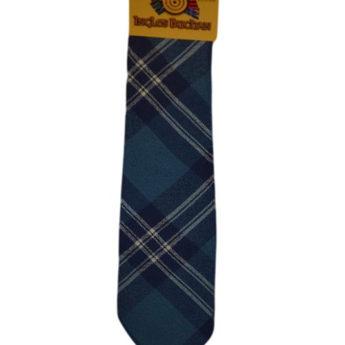 Men's Wool Tartan Tie - Earl Of St Andrews - Blue, Navy, White