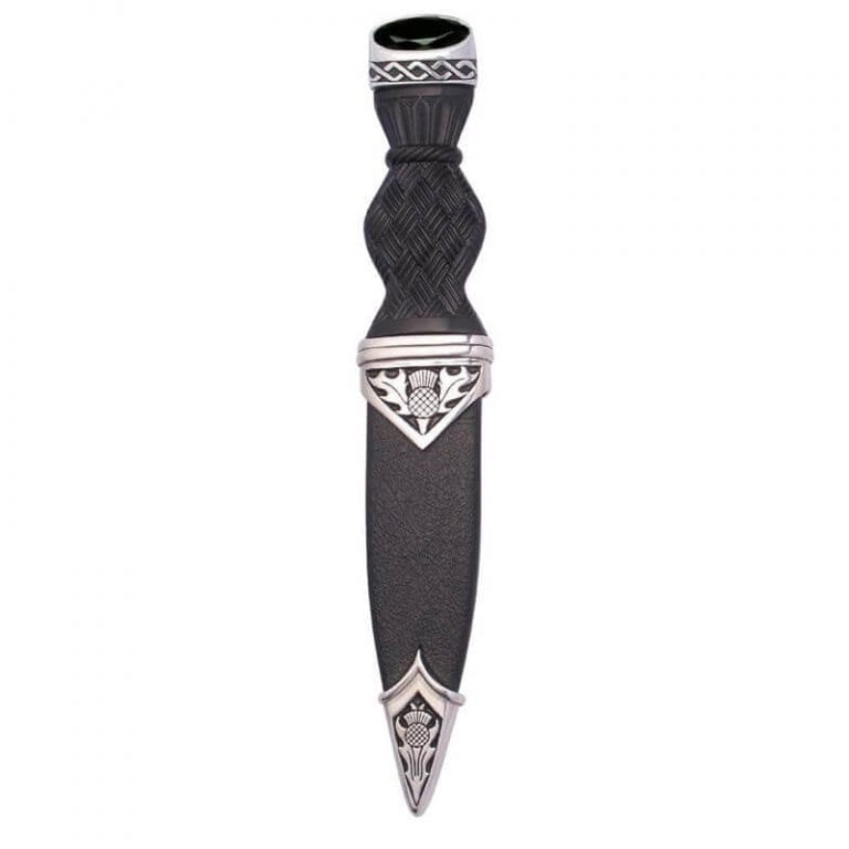 Thistle Polished Sgian Dubh - Choice of Stone