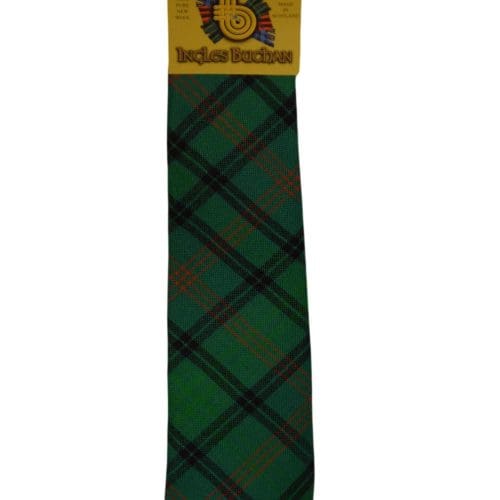 Men's Wool Tartan Tie - Ross Hunting Ancient - Green