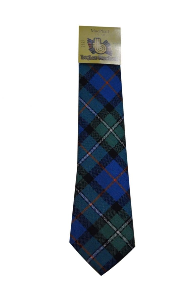 Men's Wool Tartan Tie - MacPhail Hunting Ancient